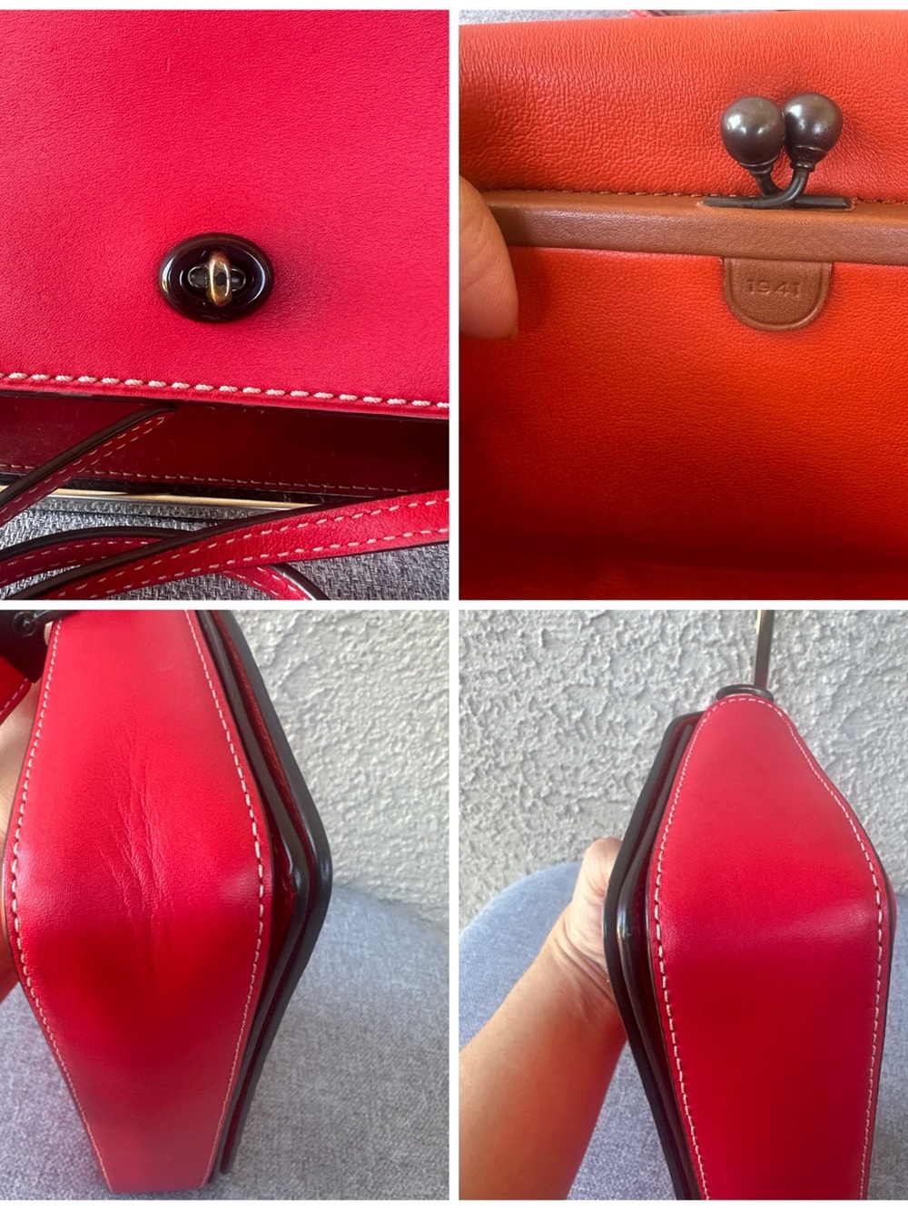 COACH 1941 Glovetan Dinky Crossbody leather crossbody bag - Picture 7 of 9